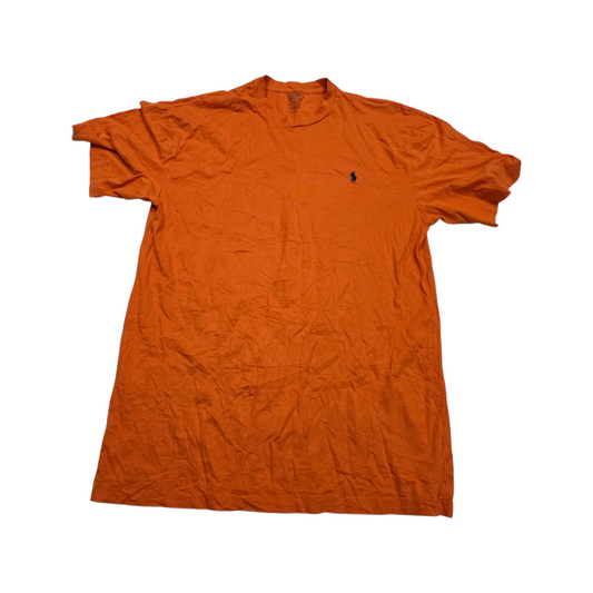 Playera Ralph Lauren Grande L Naranja Pony Azul