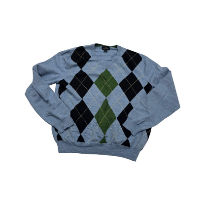 Sueter Brooks Brothers Grande L Azul Claro Figuras