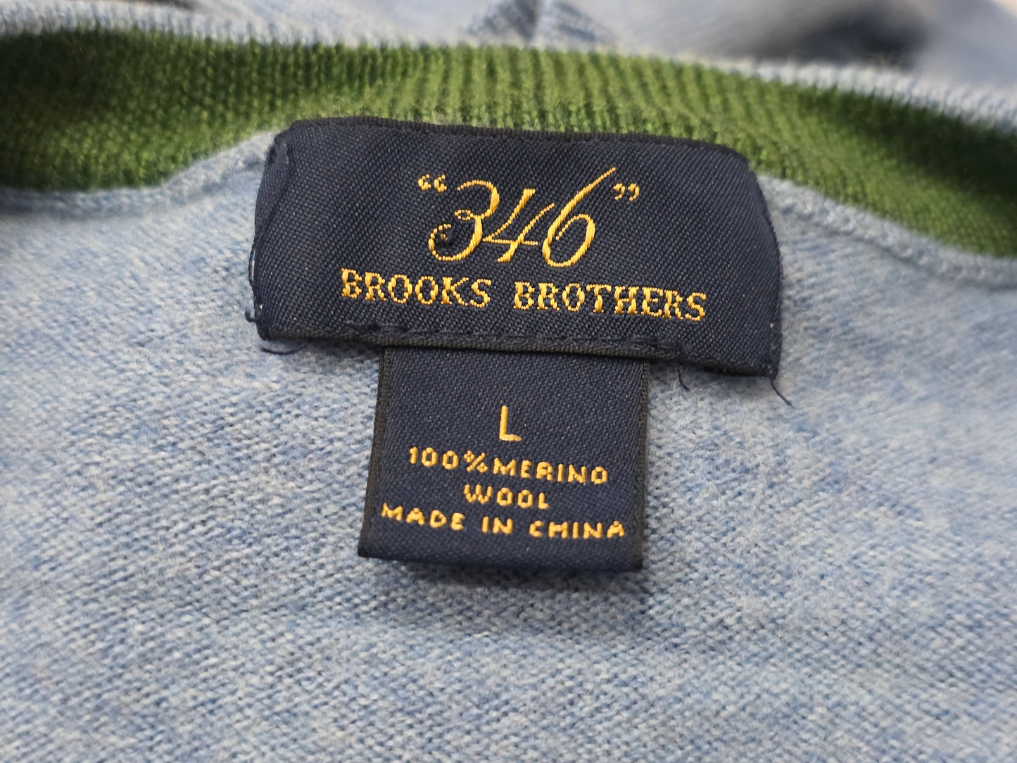 Sueter Brooks Brothers Grande L Azul Claro Figuras
