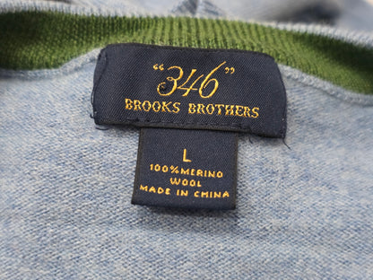 Sueter Brooks Brothers Grande L Azul Claro Figuras