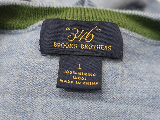 Sueter Brooks Brothers Grande L Azul Claro Figuras