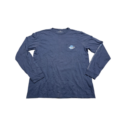 Playera Manga Larga Vineyard Vines Grande L Azul