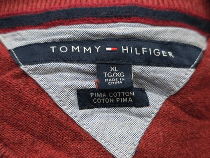 Sueter Tommy Hilfiger Xgrande Xl Vino Cuello V