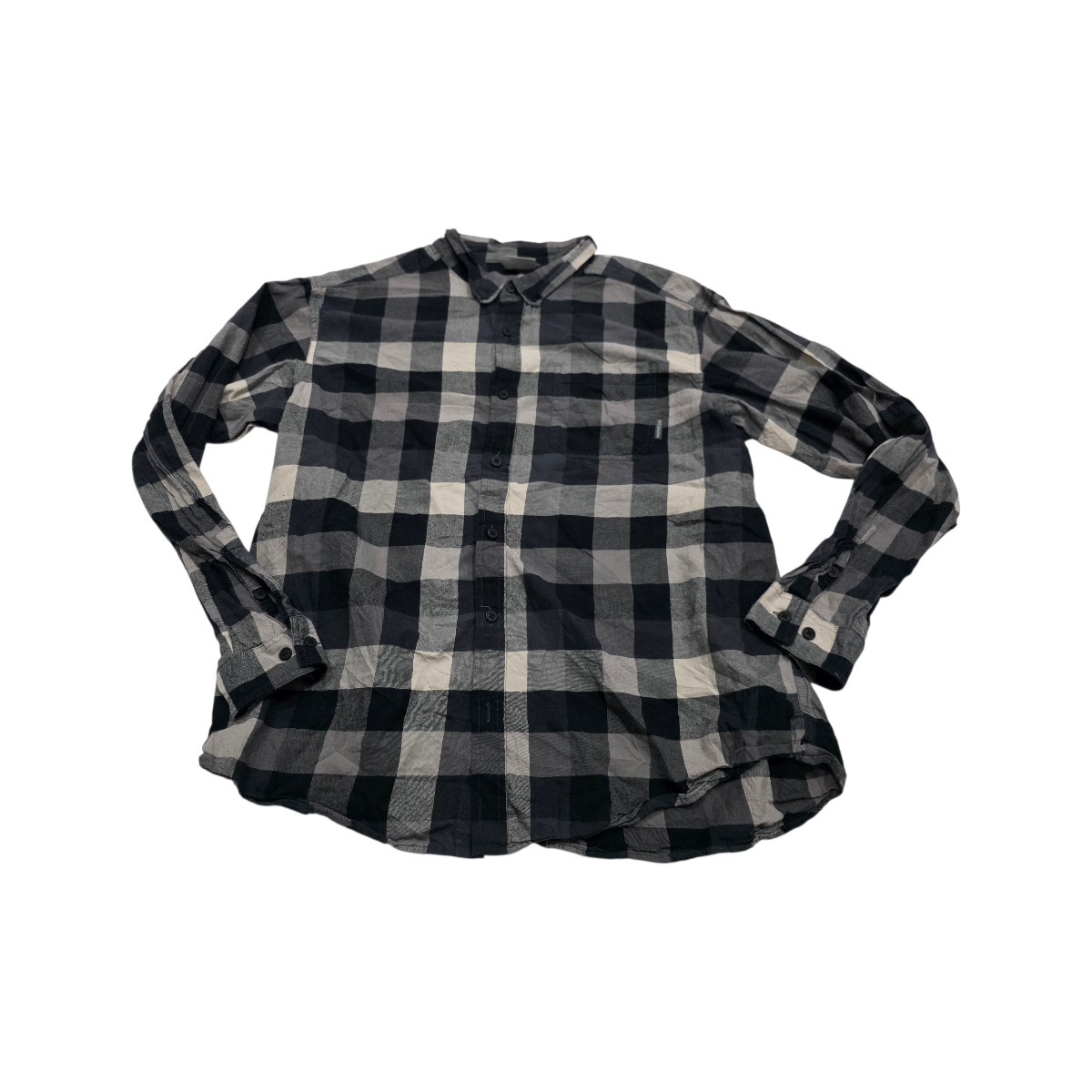 Camisa Columbia Xgrande Xl Cuadro Gris
