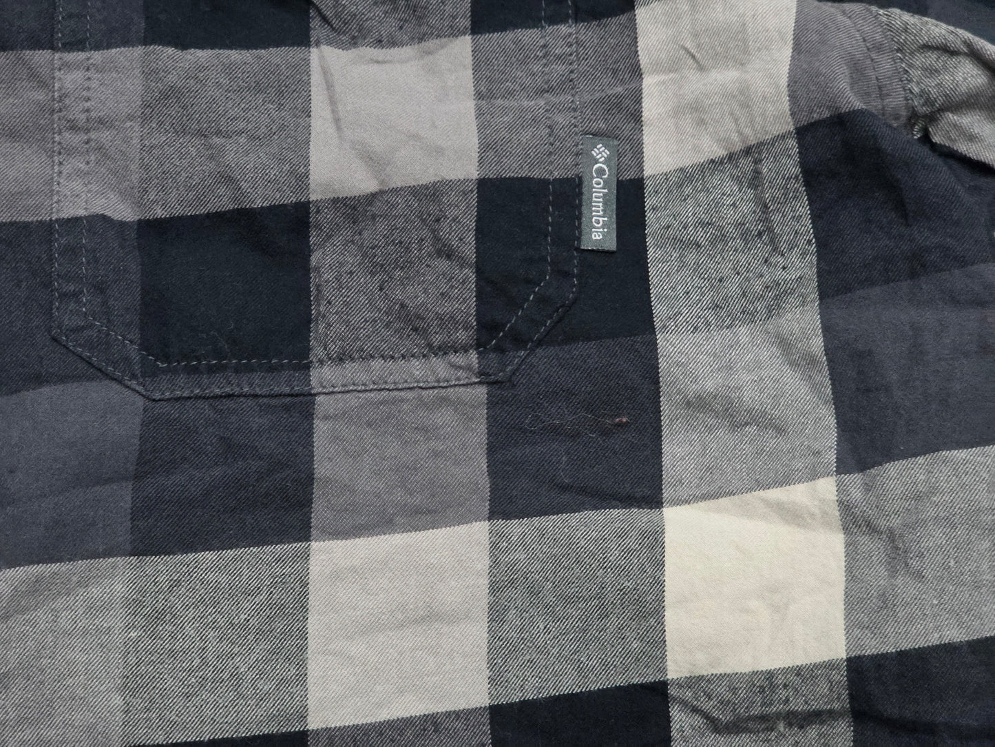 Camisa Columbia Xgrande Xl Cuadro Gris
