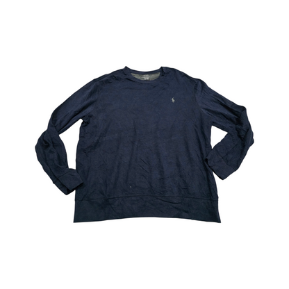 Sueter Delgado Ralph Lauren Xgrande Xl Azul Pony Gris