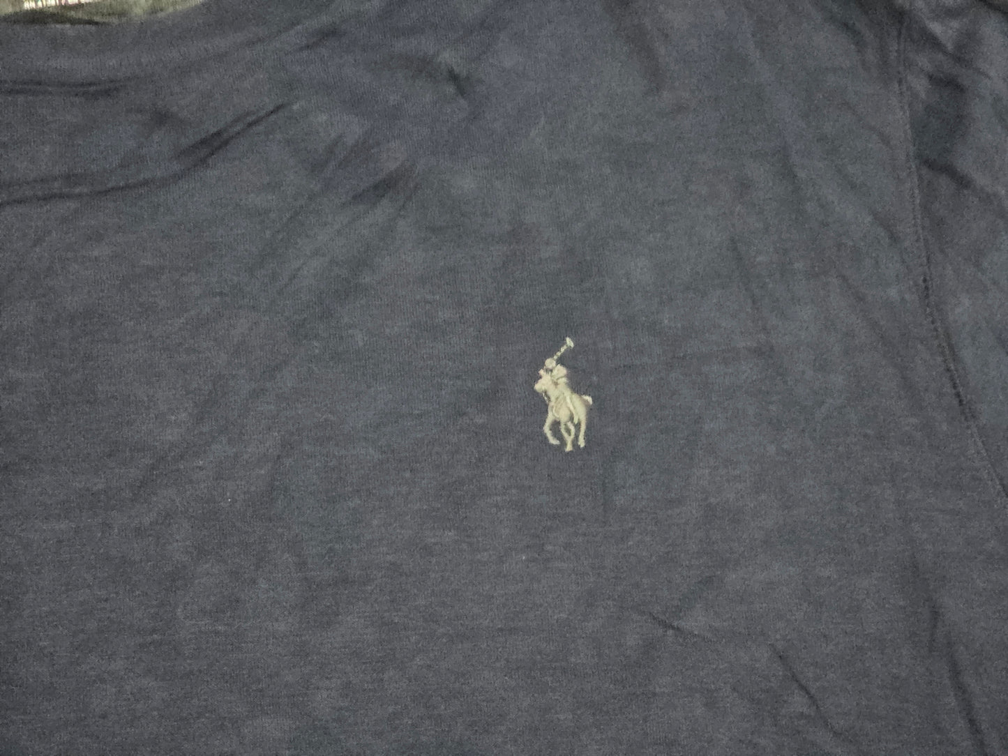 Sueter Delgado Ralph Lauren Xgrande Xl Azul Pony Gris