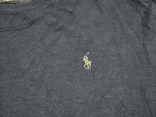 Sueter Delgado Ralph Lauren Xgrande Xl Azul Pony Gris