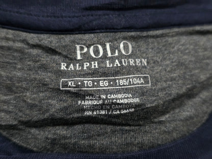 Sueter Delgado Ralph Lauren Xgrande Xl Azul Pony Gris
