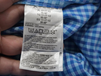 Camisa Banana Republic Xgrande Xl Cuadro Azul