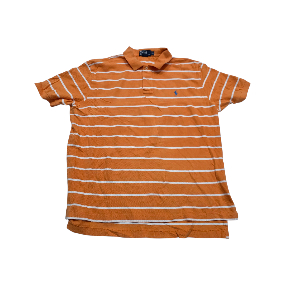 Playera Polo Ralph Lauren Xgrande Xl Naranja Pony Azul
