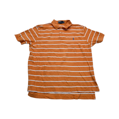 Playera Polo Ralph Lauren Xgrande Xl Naranja Pony Azul