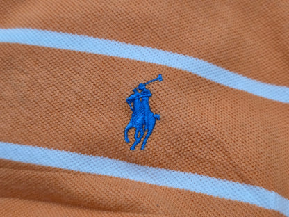 Playera Polo Ralph Lauren Xgrande Xl Naranja Pony Azul