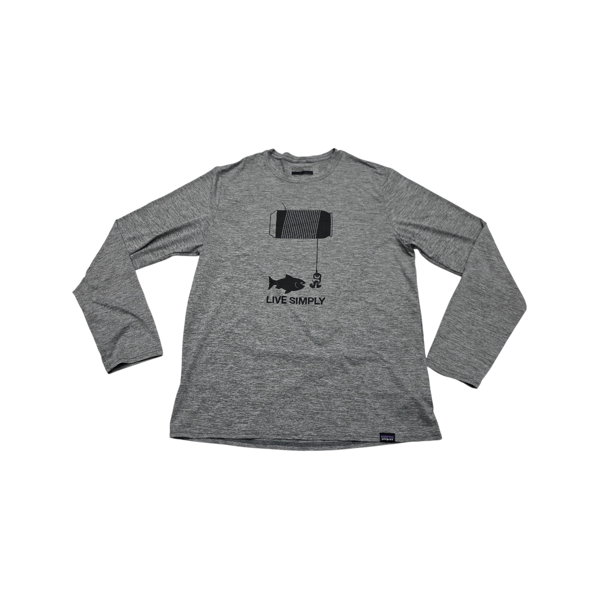 Playera Manga Larga Patagonia Chico S Gris