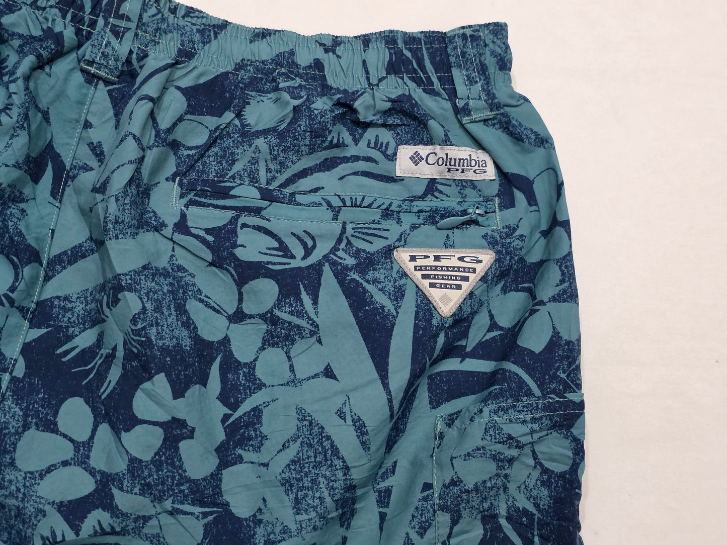 Short Columbia Mediana M Azul Flores