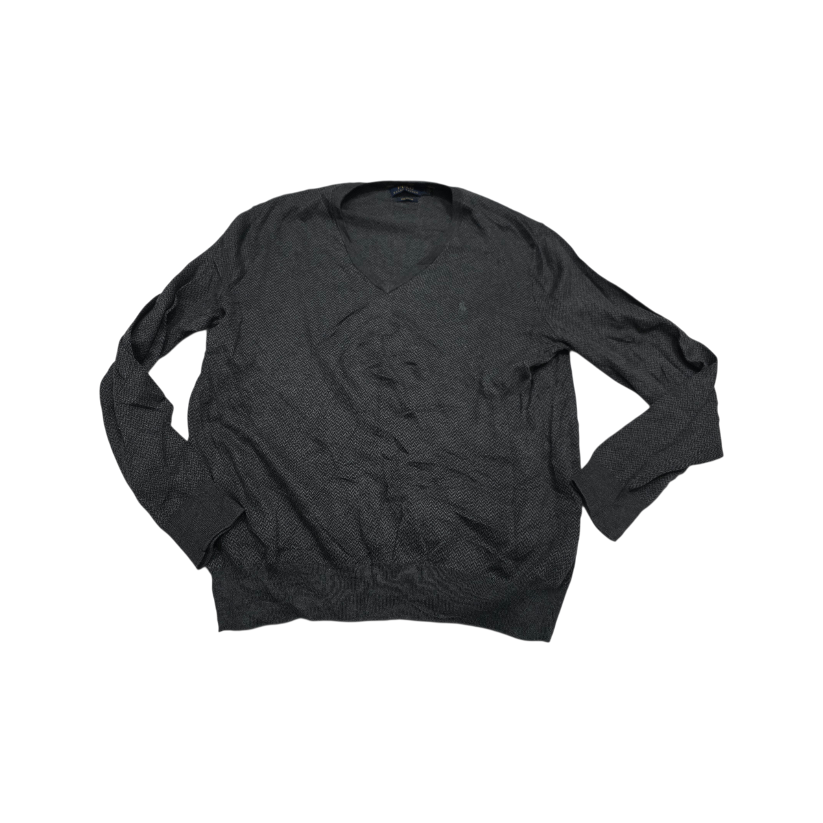 Sueter Ralph Lauren Grande L Algodon Pima Gris Pony Gris