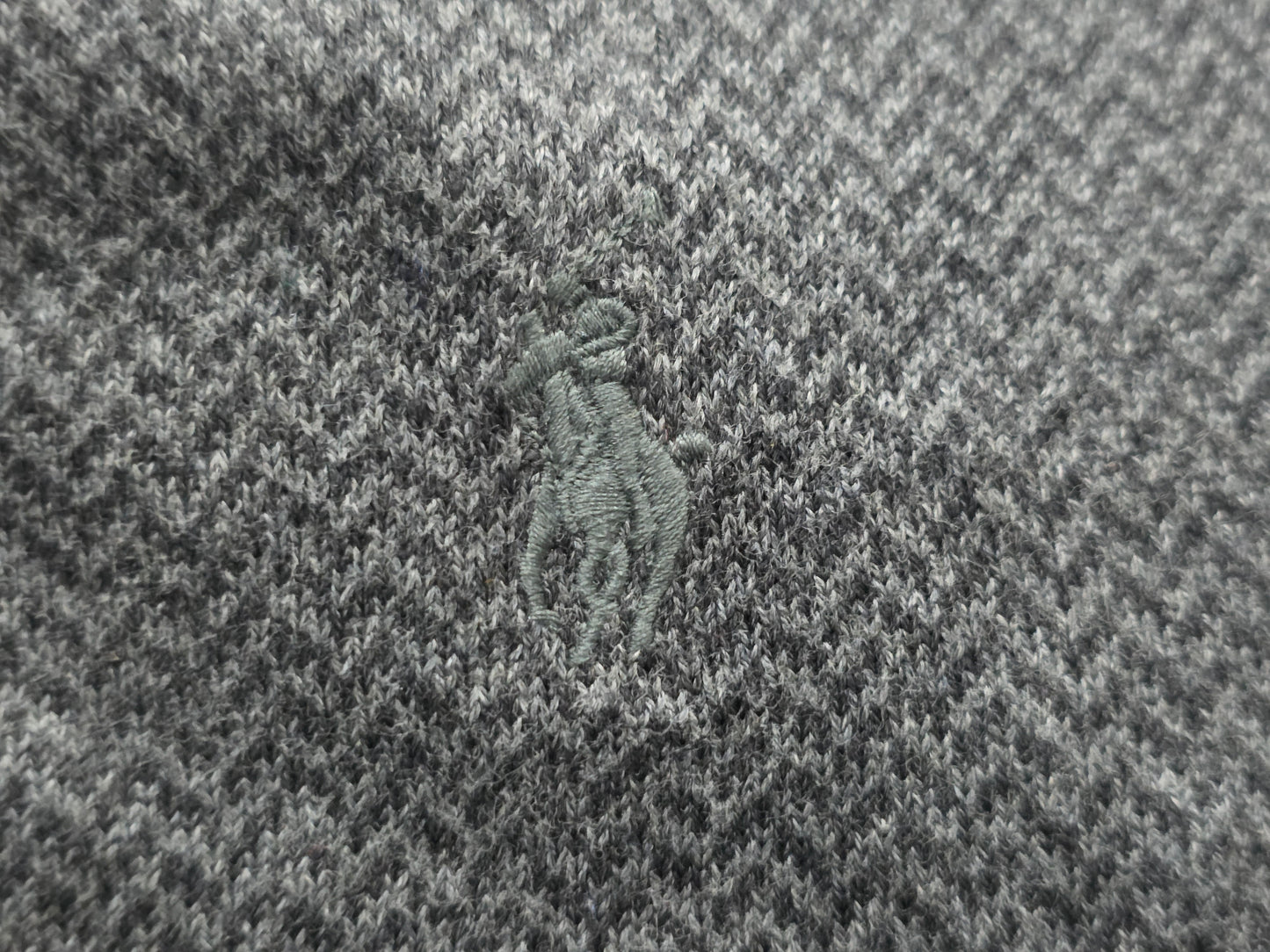 Sueter Ralph Lauren Grande L Algodon Pima Gris Pony Gris