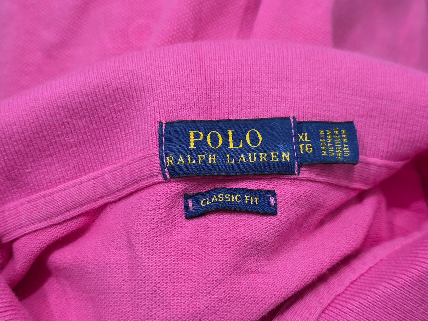 Playera Polo Ralph Lauren Xgrande Classic Fit Rosa Pony Azul