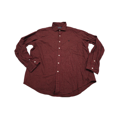Camisa Ralph Lauren 2xl Cuadro Rojo, Negro Cuadro Y Amarillo
