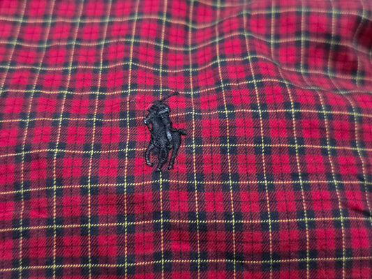 Camisa Ralph Lauren 2xl Cuadro Rojo, Negro Cuadro Y Amarillo