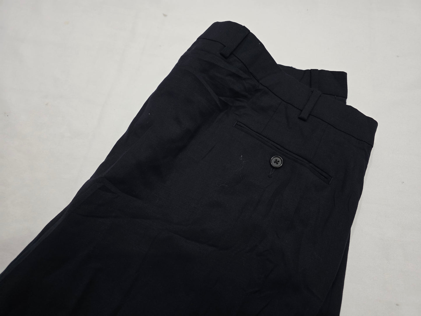 Pantalon Vestir Ralph Lauren 40x30 Recto Lana Azul