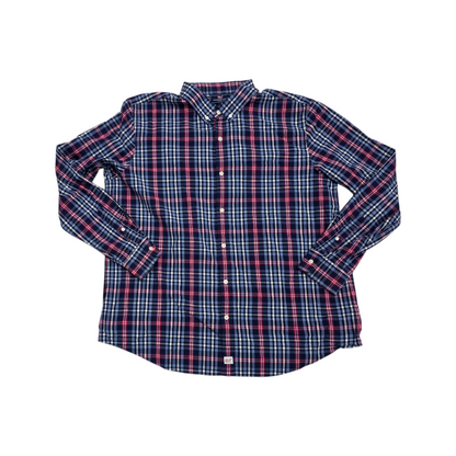 Camisa Vineyard Vines Xgrande Xl Slimfit Cuadro Azul Y Rosa
