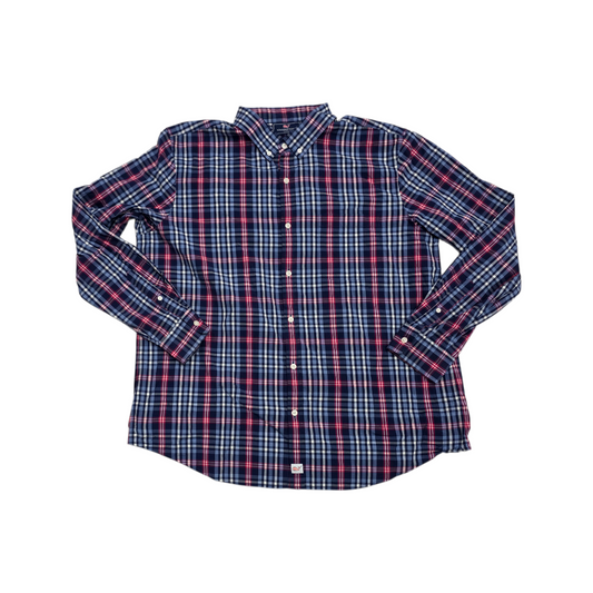 Camisa Vineyard Vines Xgrande Xl Slimfit Cuadro Azul Y Rosa