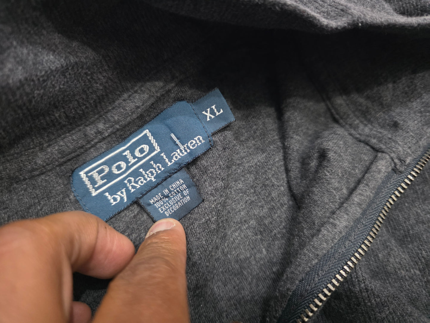 Sueter Ralph Lauren Xgrande Xl Gris Pony Gris