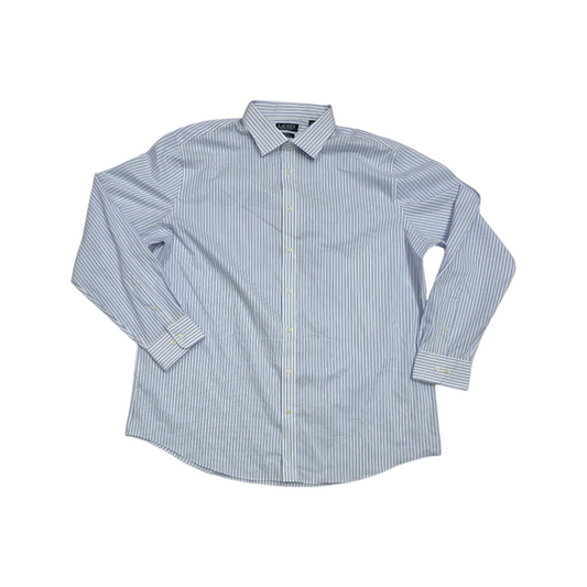 Camisa Ralph Lauren 2xl Lineas Azul Claro 18 1/2 36-37