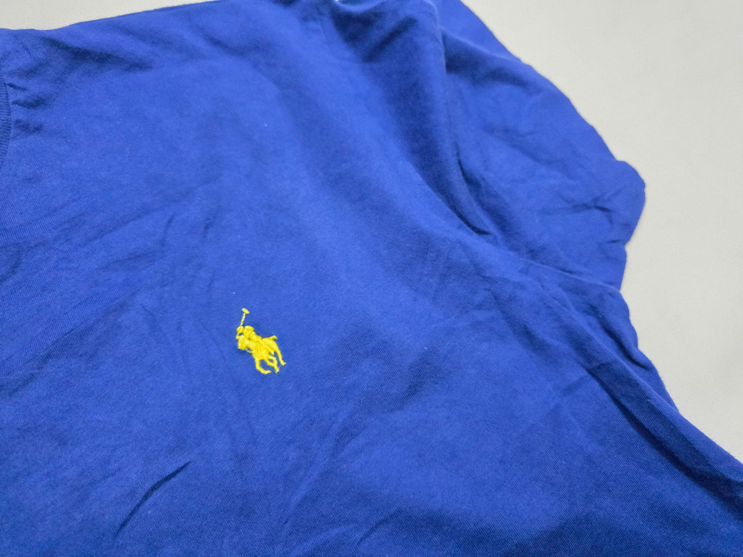 Playera Ralph Lauren Chico S Azul Pony Amarillo