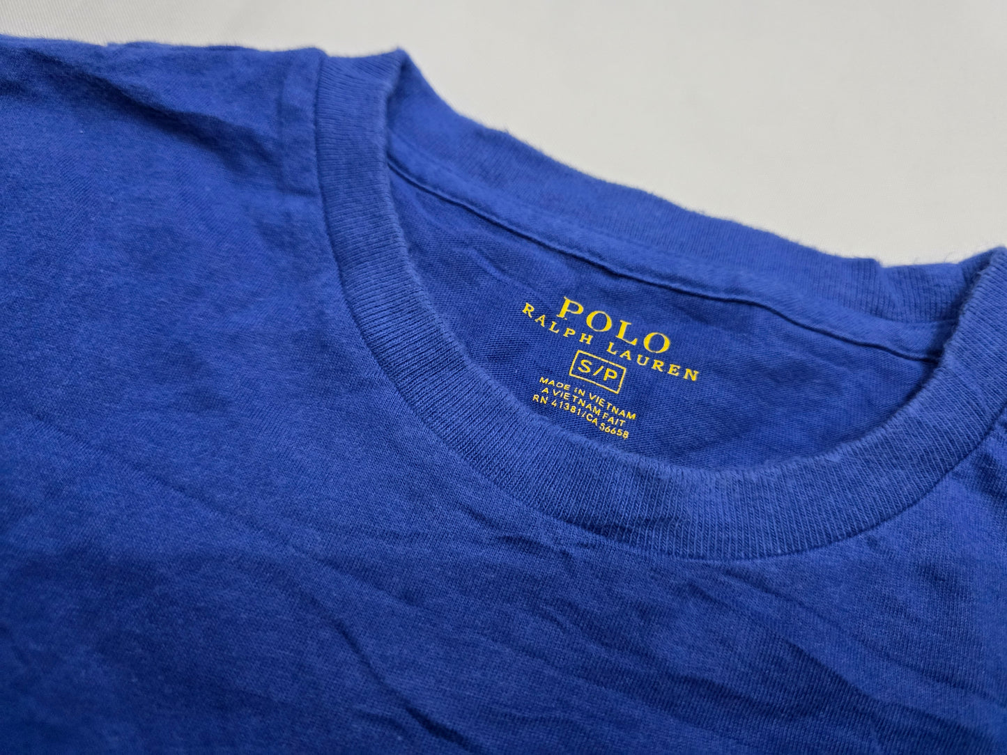 Playera Ralph Lauren Chico S Azul Pony Amarillo