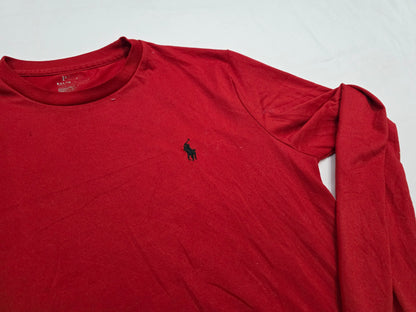 Playera Manga Larga Ralph Lauren Performance Chico S Rojo