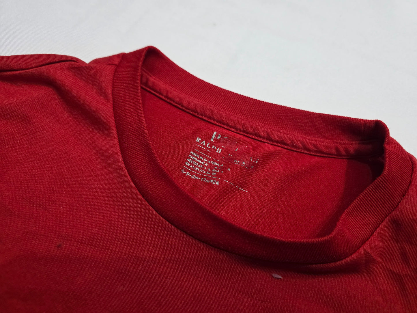 Playera Manga Larga Ralph Lauren Performance Chico S Rojo