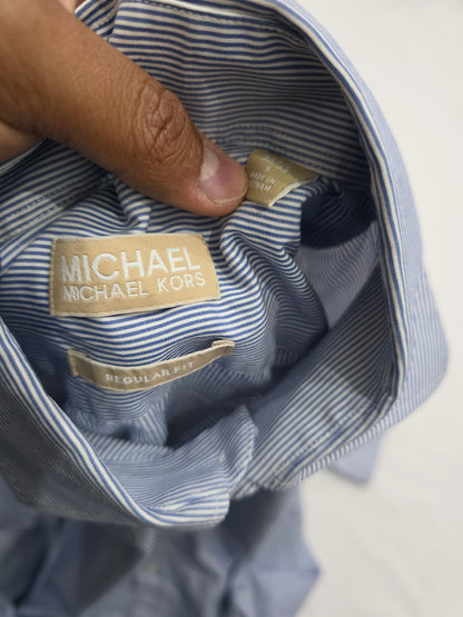 Camisa Michael Kors Chico S 14 1/2 Linea Azul