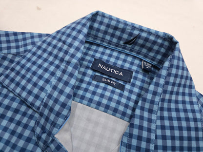 Camisa Nautica Mediana M 15 1/2 Cuadro Azul