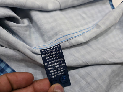 Camisa Nautica Mediana M 15 1/2 Cuadro Azul