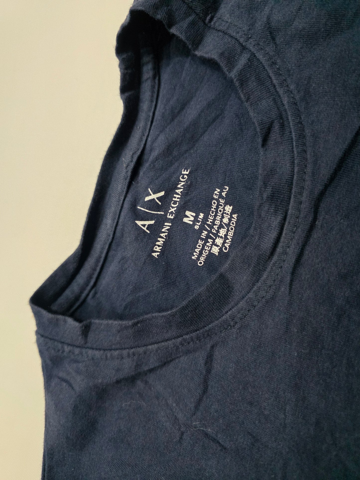 Playera Armani Exchange Mediana M Azul Aguila