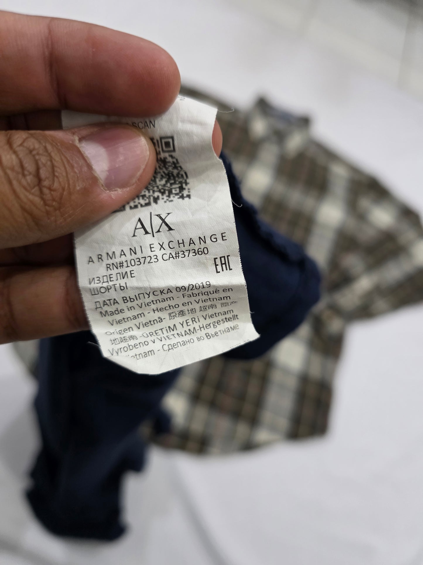 Playera Armani Exchange Mediana M Azul Aguila