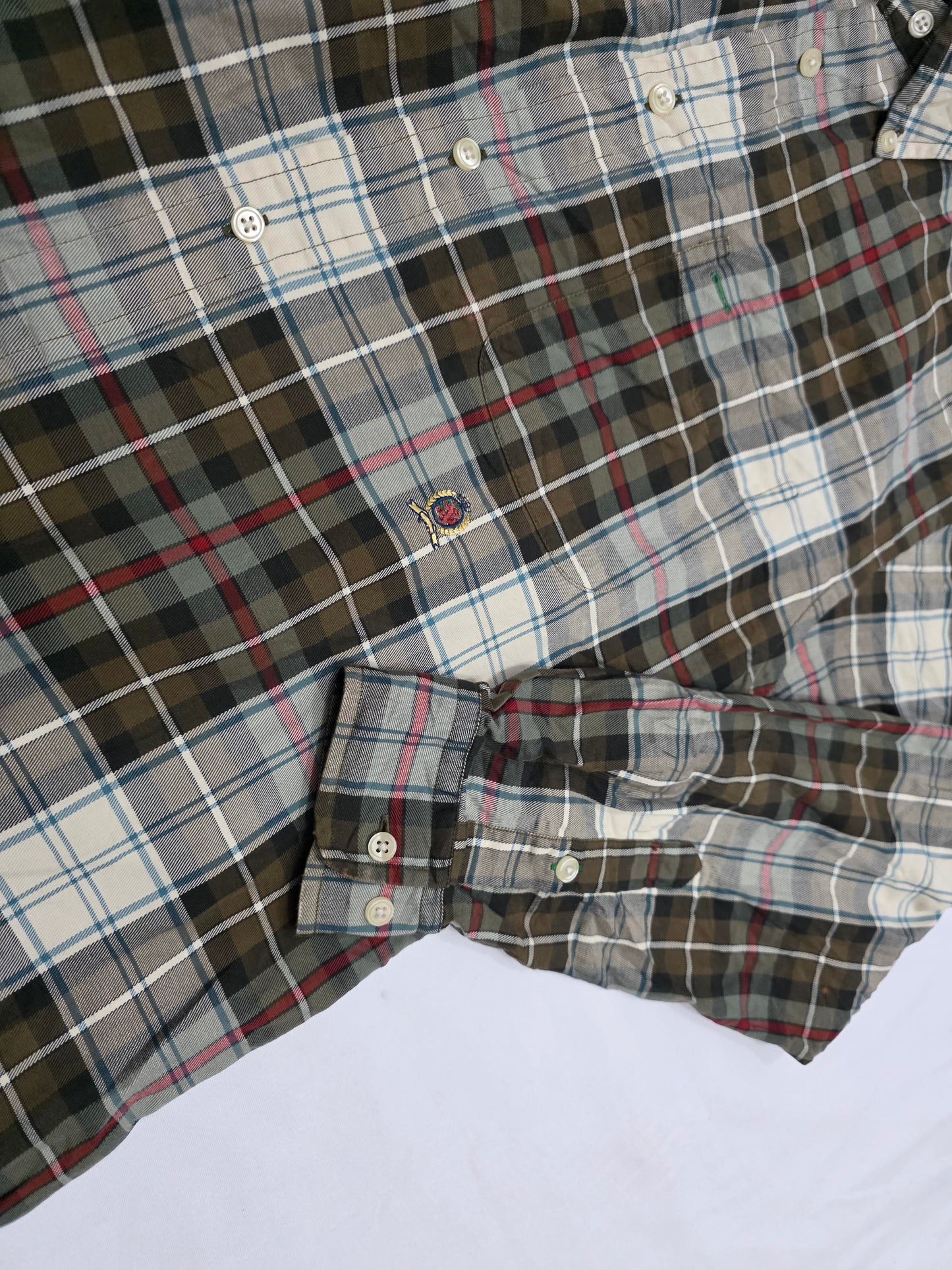 Camisa Tommy Hilfiger Mediana M Cuadros Verde