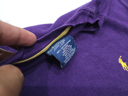 Playera Manga Larga Ralph Lauren Grandel Morado Pony Amarill