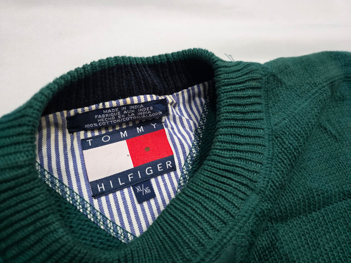Sueter Vintage Tommy Hilfiger Xgrande Xl Verde