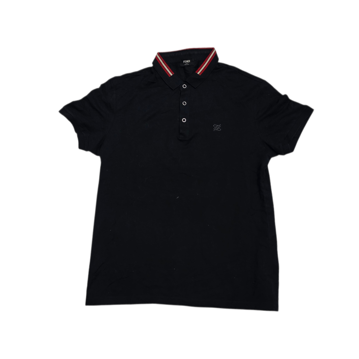 Playera Polo Fendi Xgrande Xl Slimfit Negro