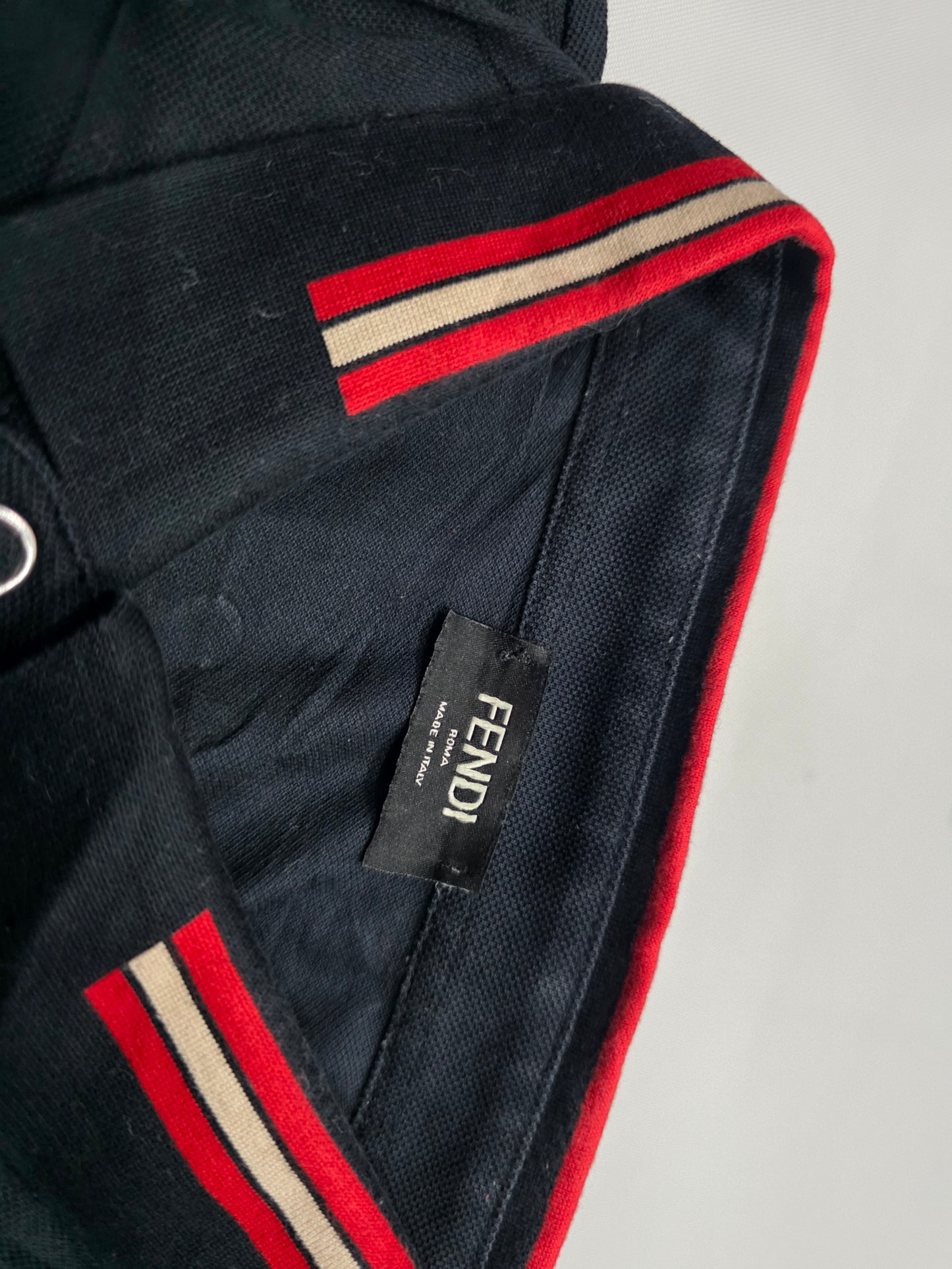 Playera Polo Fendi Xgrande Xl Slimfit Negro