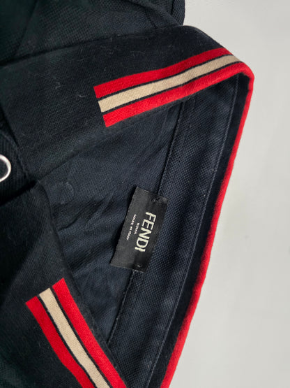 Playera Polo Fendi Xgrande Xl Slimfit Negro
