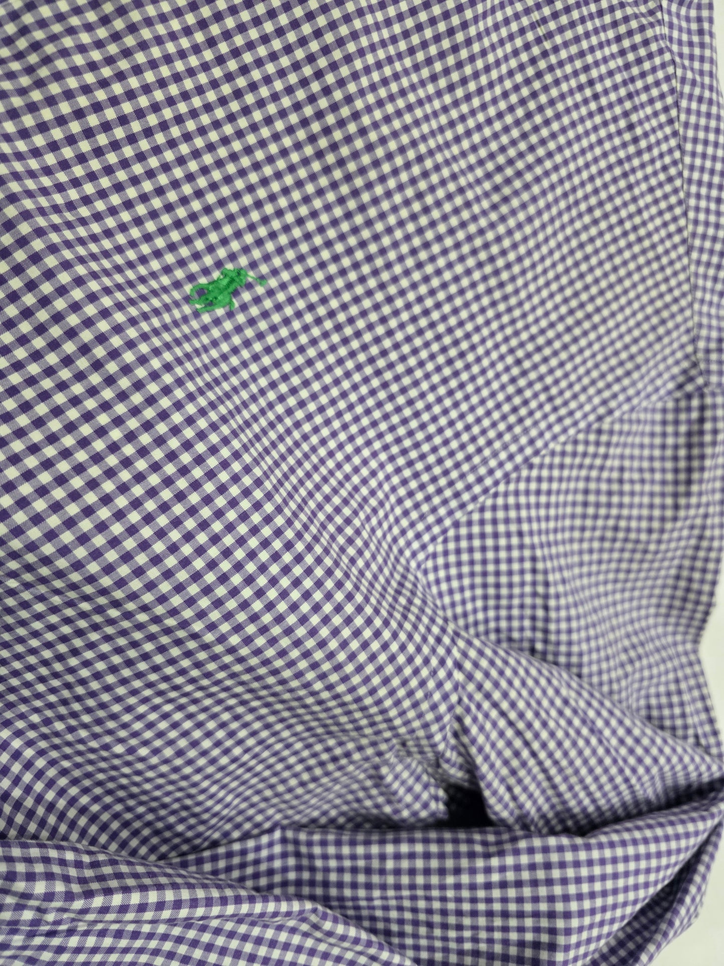 Camisa Ralph Lauren Xgrande XL Cuadro morado pony verde