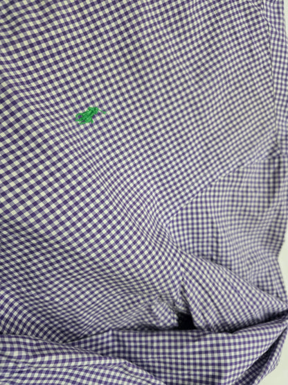 Camisa Ralph Lauren Xgrande XL Cuadro morado pony verde