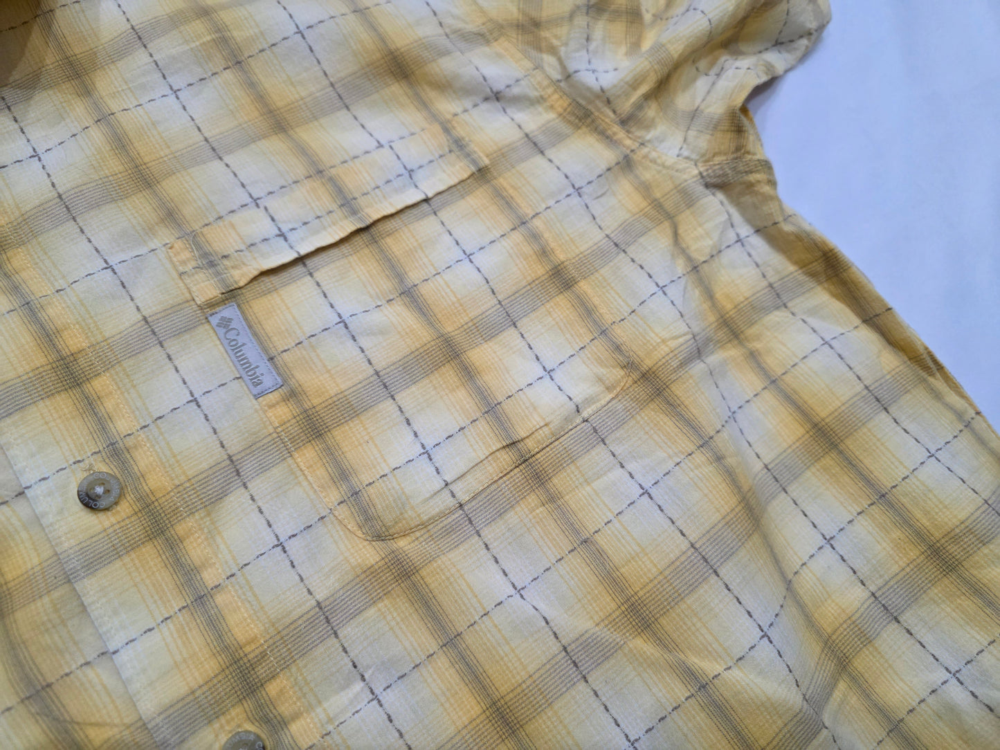Camisa Columbia Xgrande Xl Cuadro Amarillo