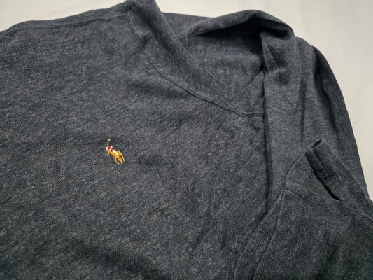 Sueter Ralph Lauren Xxl Gris Oscuro Pony Colores