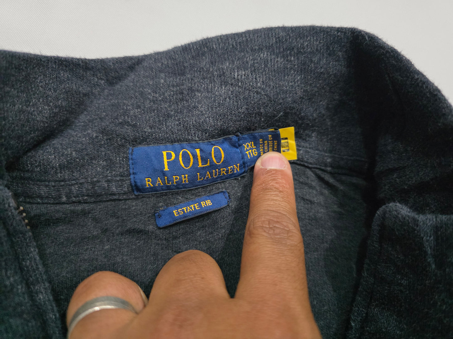 Sueter Ralph Lauren Xxl Gris Oscuro Pony Colores