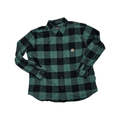 Camisa Relaxed Fit Carhartt 2xl Verde Y Negro Cuadro